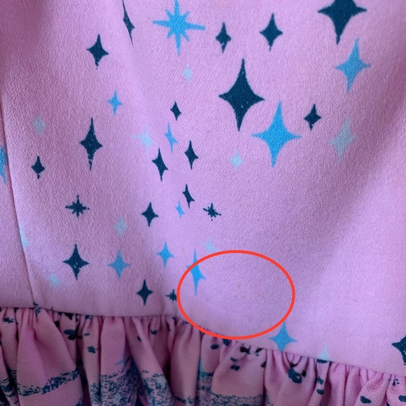 Pinup Girl Clothing Aurora Pink Castle Dress - Picture 6 of 8